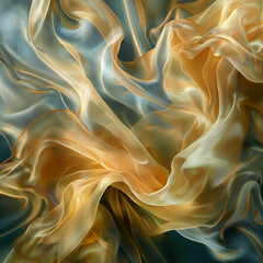Fototapeta premium Flowing waves of fabric, gently undulating and rippling, with a soft, silk-like texture background