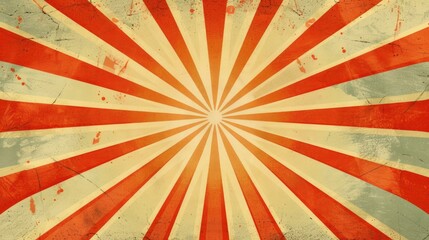 Retro poster design with sun rays