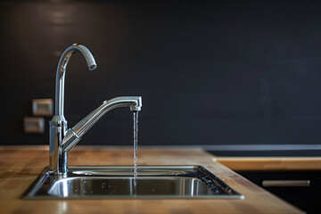 a faucet with running water coming out of it