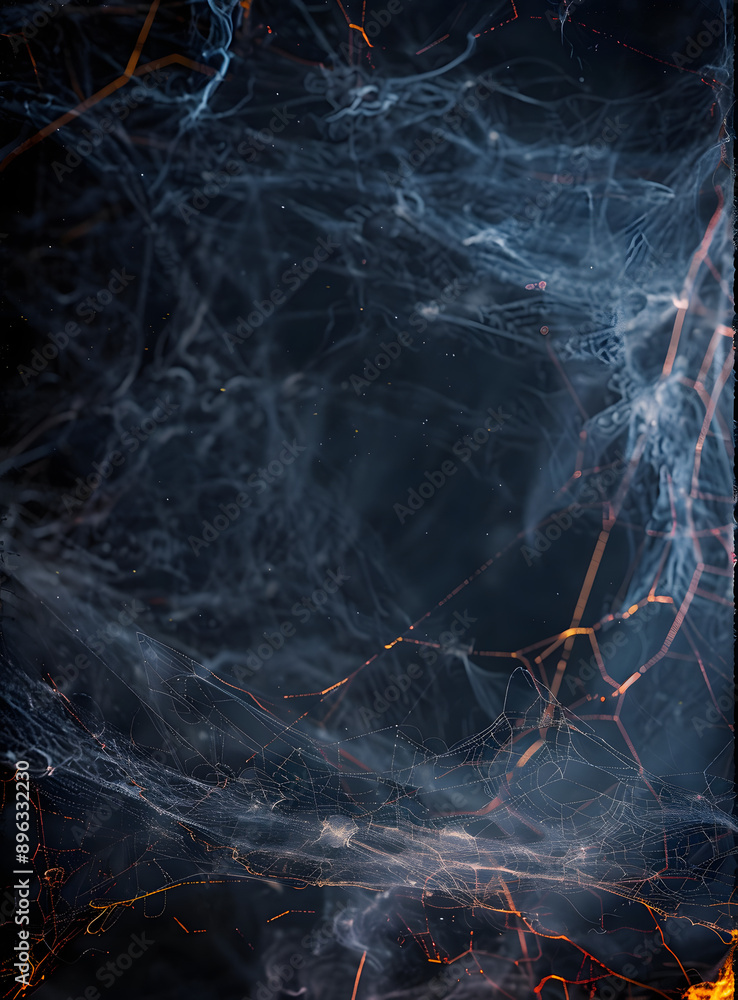 Canvas Prints halloween background with cobweb