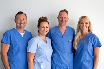 Smiling Medical Team in Scrubs

