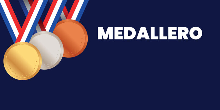 medallero, medalla dorada, plateada y bronce
