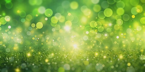 Obraz premium Abstract Green Bokeh Background with Sparkles, bokeh, background, green, sparkle