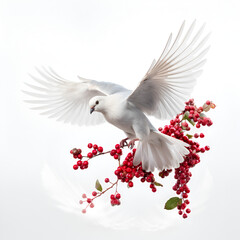 Obraz premium white dove flying