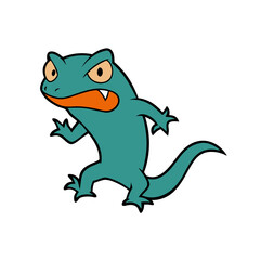 Obraz premium cartoon, animal, dinosaur, vector, illustration, reptile, lizard, frog, crocodile, dragon, dino, green, fun, nature, art, alligator, monster, cute, gecko, wildlife, tyrannosaurus, character, amphibian