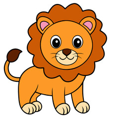 Obraz premium cartoon, animal, bear, illustration, vector, dog, lion, cute, brown, character, baby, toy, isolated, fun, mammal, zoo, puppy, teddy, cat, happy, wild, pet, smile, art, fur