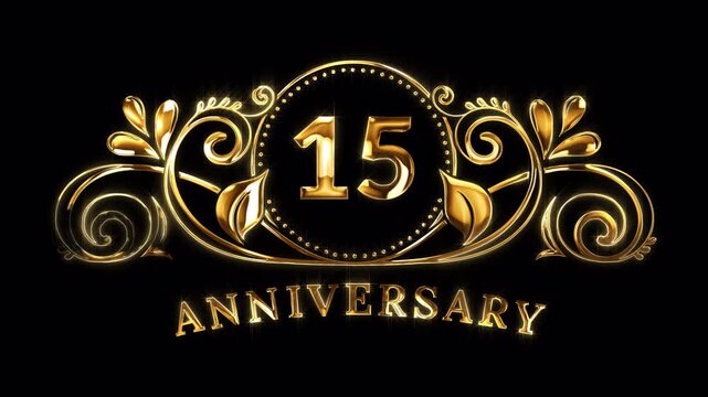 15th Anniversary Celebration. Happy 15 Years Anniversary Animation