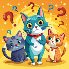 cat, animal, kitten, vector, cartoon, pet, illustration, kitty, cute, art, black, love, feline, pets, funny, valentine, domestic, drawing, design, fish, character, baby, cats