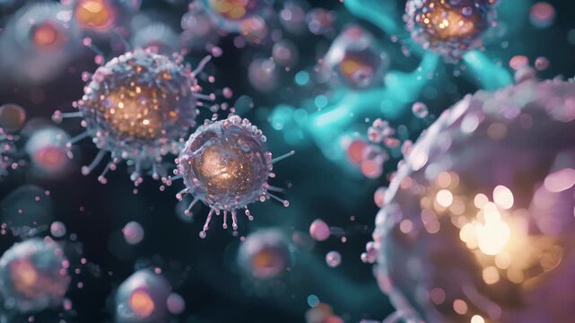 A team of Tcells coordinating an immune response to a foreign substance.