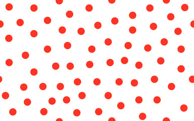 Colorful red circle dot doodle seamless pattern creative trendy minimalist retro style geomatric art children background transparent texture for textile fabric paper print modern party polka shape