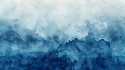 Obraz premium Ombre blue watercolor abstract background