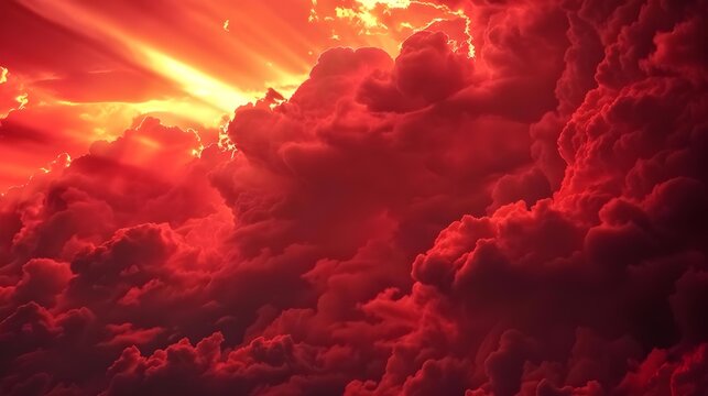 Timelapse of red clouds at sunset