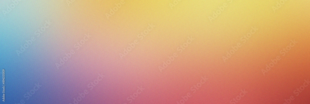 Poster soft gradient background with grainy texture in rainbow colors. abstract retro banner design