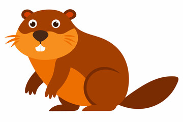 Funny Beaver with White Background Vector Illustration, Cartoons, Clipart, and Line Art Design, Funny beaver vector illustration, cartoons, clipart, and line art design with a white background. © raseldesigner93