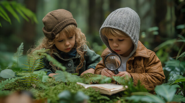 Surrounded by the peaceful sounds of the forest, the children engage in playful exploration and learning, fostering a deep appreciation for the natural world
