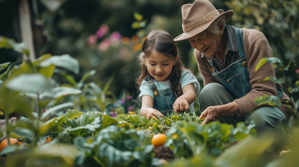 Together, they admire the beauty of nature and the fruits of their labor, enjoying the peaceful moments spent outdoors.