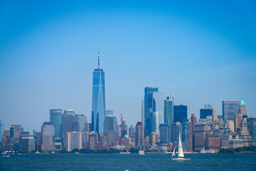 Fototapeta premium Manhattan Island Skyline in New York, America, USA.