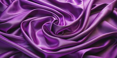 Obraz premium Purple Satin Drape Closeup, Fabric Texture, Smooth Surface, Luxury Material, Silk