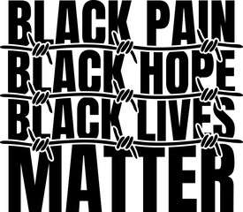Black lives matter  quote, phrase or slogan. Social movement quote. Social media hashtag - fight, protest for people rights. No racism, black lives matter quote. Vector illustration.