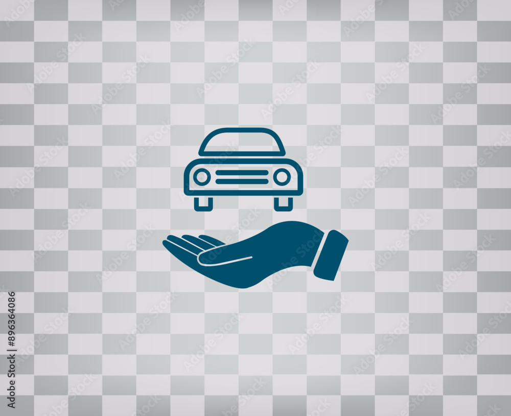 Aufkleber vector icon on gray background with gradient