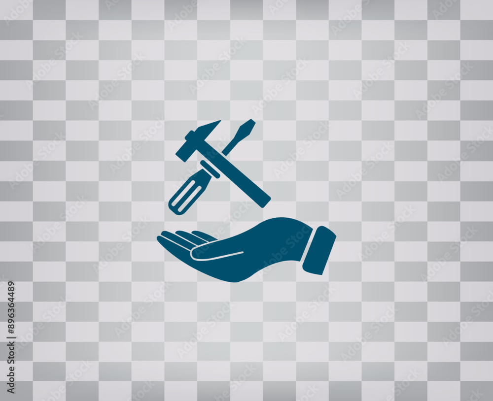 Poster vector icon on gray background with gradient