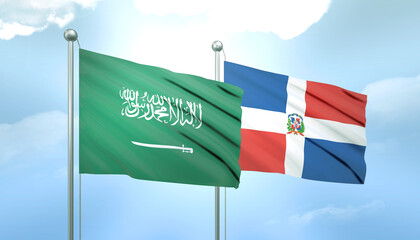 Saudi Arabia and Dominic Flag Together A Concept of Relations