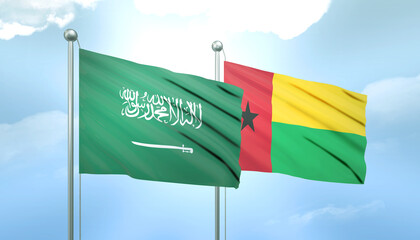 Saudi Arabia and GuineaBissau Flag Together A Concept of Relations