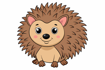 Funny Hedgehog Vector Illustration Cartoons, Clipart, Line Art White Background, Funny hedgehog vector illustration with white background Perfect for cartoons, clipart, and line art.
