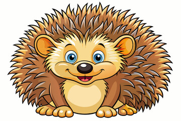 Funny Hedgehog Vector Illustration Cartoons, Clipart, Line Art White Background, Funny hedgehog vector illustration with white background Perfect for cartoons, clipart, and line art.
