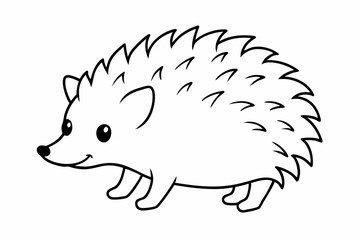 Funny Hedgehog Vector Illustration Cartoons, Clipart, Line Art White Background, Funny hedgehog vector illustration with white background Perfect for cartoons, clipart, and line art.
