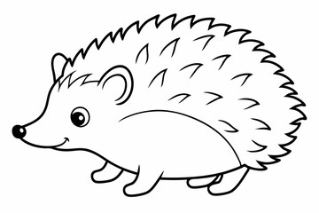 Funny Hedgehog Vector Illustration Cartoons, Clipart, Line Art White Background, Funny hedgehog vector illustration with white background Perfect for cartoons, clipart, and line art.
