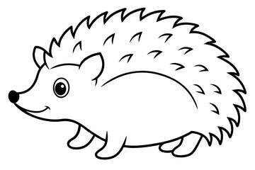 Funny Hedgehog Vector Illustration Cartoons, Clipart, Line Art White Background, Funny hedgehog vector illustration with white background Perfect for cartoons, clipart, and line art.
