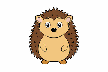 Funny Hedgehog Vector Illustration Cartoons, Clipart, Line Art White Background, Funny hedgehog vector illustration with white background Perfect for cartoons, clipart, and line art.
