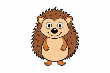 Funny Hedgehog Vector Illustration Cartoons, Clipart, Line Art White Background, Funny hedgehog vector illustration with white background Perfect for cartoons, clipart, and line art.

