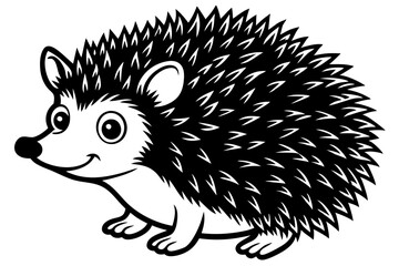 Funny Hedgehog Vector Illustration Cartoons, Clipart, Line Art White Background, Funny hedgehog vector illustration with white background Perfect for cartoons, clipart, and line art.
