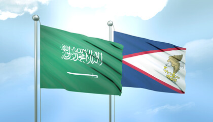 Saudi Arabia and Samao Flag Together A Concept of Relations