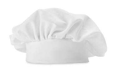 One new chef's toque isolated on white