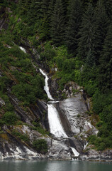 Rocky waterfall in Alaska