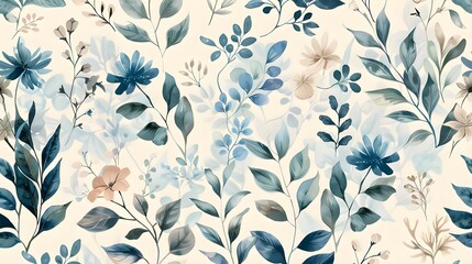Sophisticated seamless pattern with botanical elements