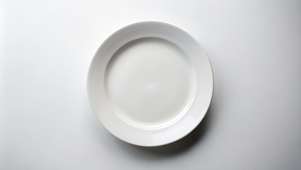 Empty White Plate on a White Background, white, plate, background, minimal