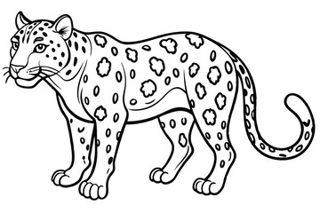 Funny Jaguar Vector Illustration Cartoons, Clipart And Line Art Design on White Background, Funny Jaguar vector illustration in cartoons, clipart, and line art design on a white background