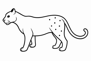 Funny Jaguar Vector Illustration Cartoons, Clipart And Line Art Design on White Background, Funny Jaguar vector illustration in cartoons, clipart, and line art design on a white background