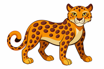 Funny Jaguar Vector Illustration Cartoons, Clipart And Line Art Design on White Background, Funny Jaguar vector illustration in cartoons, clipart, and line art design on a white background