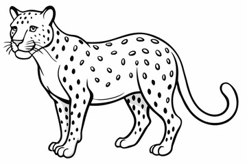 Funny Jaguar Vector Illustration Cartoons, Clipart And Line Art Design on White Background, Funny Jaguar vector illustration in cartoons, clipart, and line art design on a white background