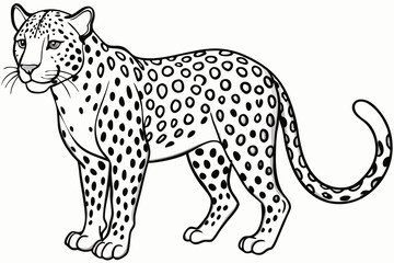 Funny Jaguar Vector Illustration Cartoons, Clipart And Line Art Design on White Background, Funny Jaguar vector illustration in cartoons, clipart, and line art design on a white background