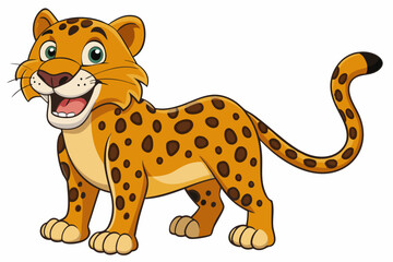 Funny Jaguar Vector Illustration Cartoons, Clipart And Line Art Design on White Background, Funny Jaguar vector illustration in cartoons, clipart, and line art design on a white background