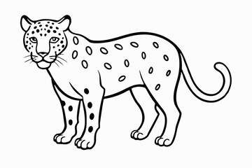 Funny Jaguar Vector Illustration Cartoons, Clipart And Line Art Design on White Background, Funny Jaguar vector illustration in cartoons, clipart, and line art design on a white background