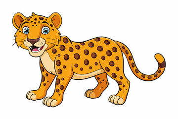 Funny Jaguar Vector Illustration Cartoons, Clipart And Line Art Design on White Background, Funny Jaguar vector illustration in cartoons, clipart, and line art design on a white background