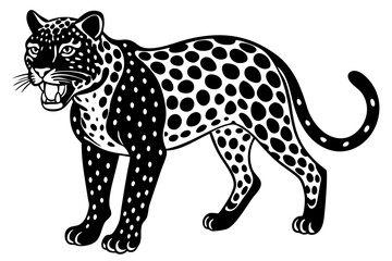 Funny Jaguar Vector Illustration Cartoons, Clipart And Line Art Design on White Background, Funny Jaguar vector illustration in cartoons, clipart, and line art design on a white background