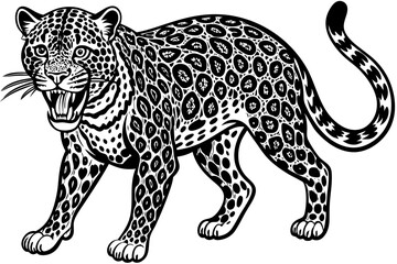 Funny Jaguar Vector Illustration Cartoons, Clipart And Line Art Design on White Background, Funny Jaguar vector illustration in cartoons, clipart, and line art design on a white background